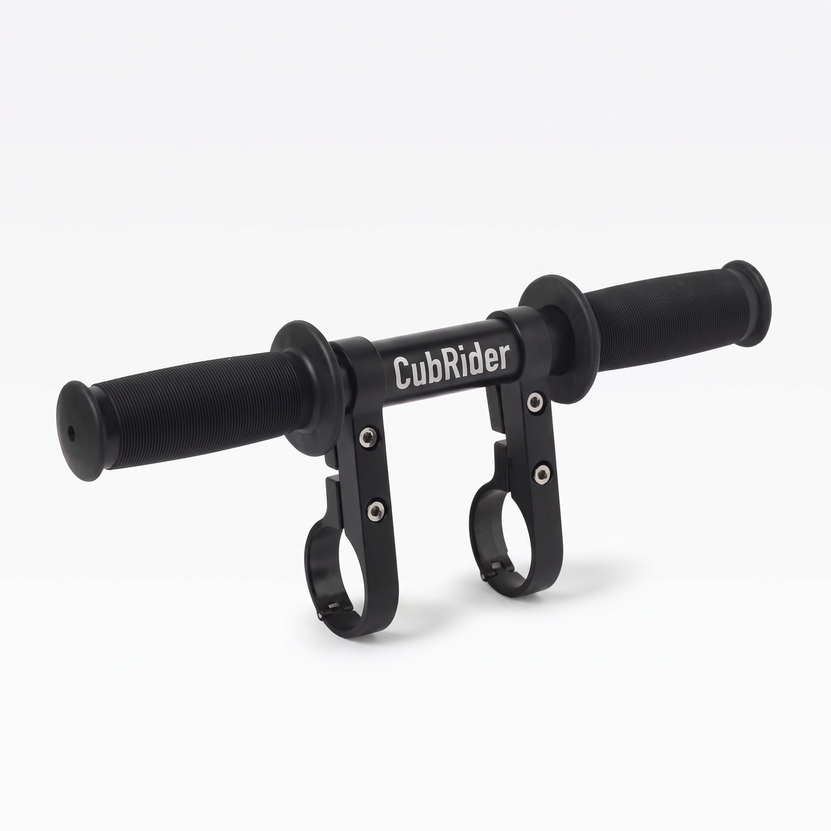 Separate CubRider child handlebars with grips and mounting clamps